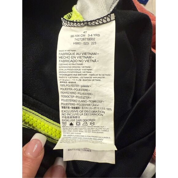 Nike Boys Track Jacket Sz. 4T Full Zip Black/Neon Green - Picture 7 of 7